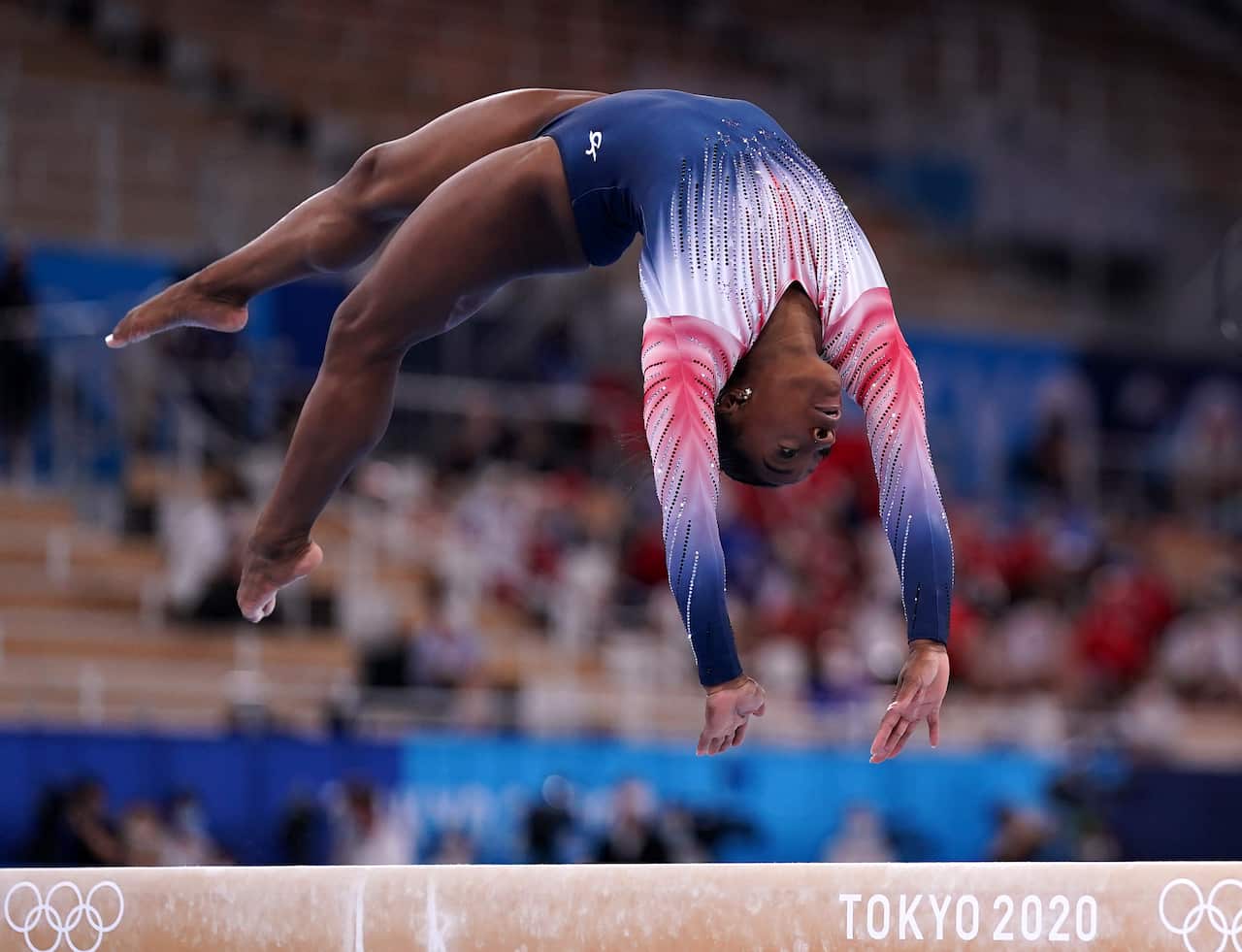 Simone Biles in the women's balance beam final
