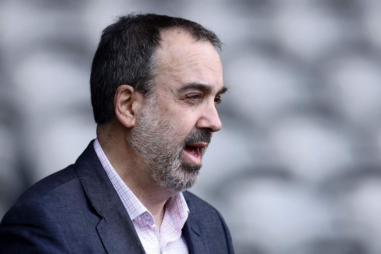 Victorian Minister for Industry Support Martin Pakula speaks to the media.