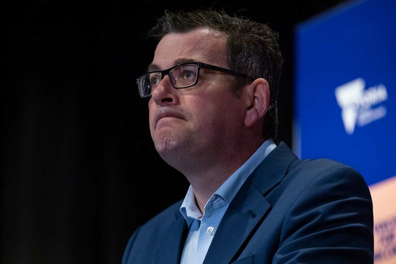 Victorian Premier Daniel Andrews speaks to the media during a press conference in Melbourne, Thursday, September 30, 2021. Victoria has recorded 1438 new locally acquired COVID-19 cases and five deaths. (AAP Image/Daniel Pockett) NO ARCHIVING
