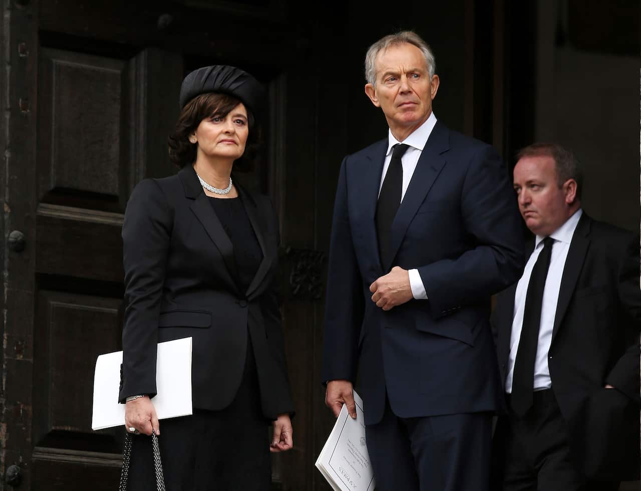 Former British Prime Minister Tony Blair and his wife Cherie Blair in 2013. 