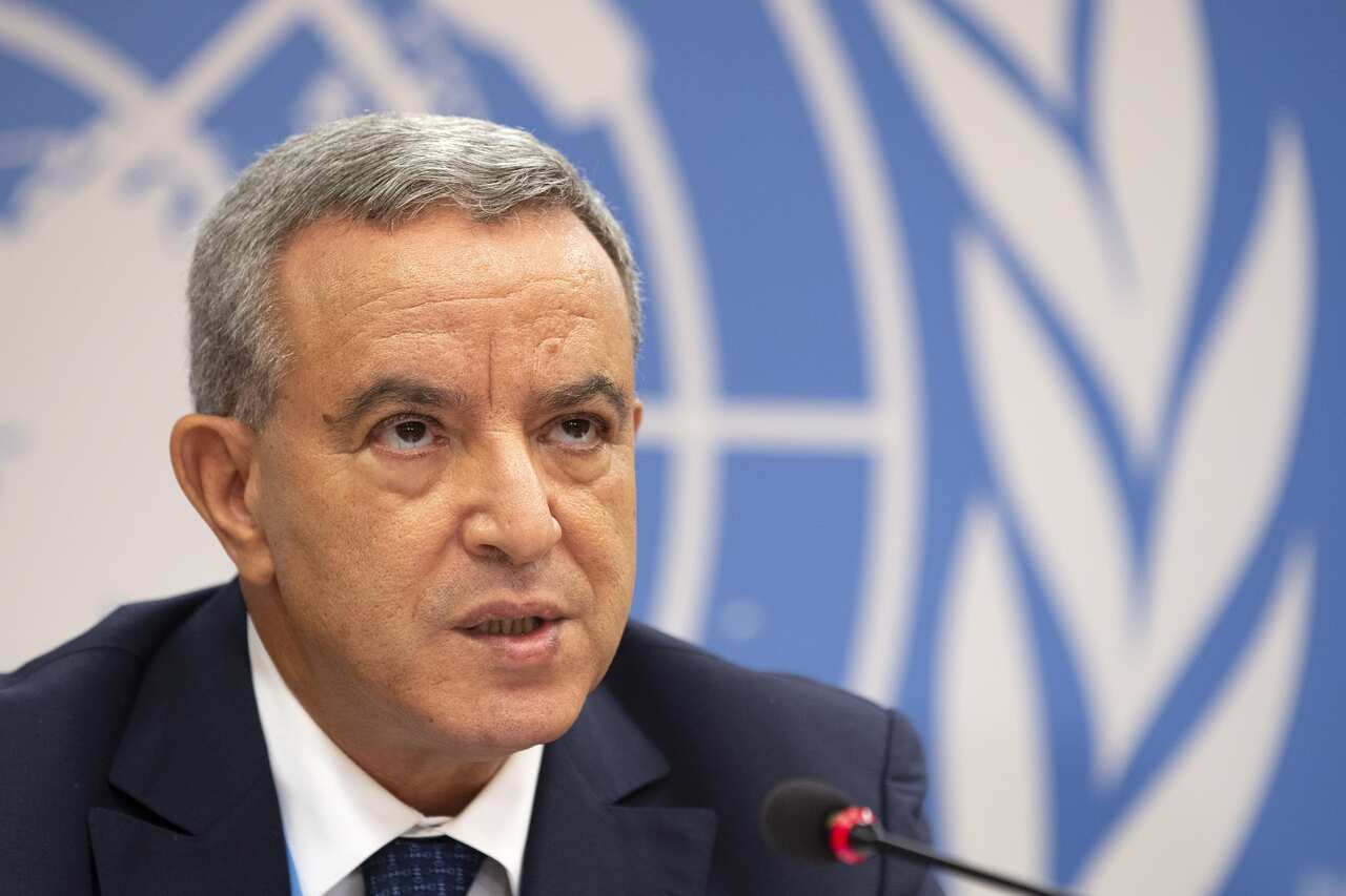 Mohamed Auajjar, Chairperson of the Independent Fact-Finding Mission on Libya, presents the first report of the Human Rights Council mandated probe.