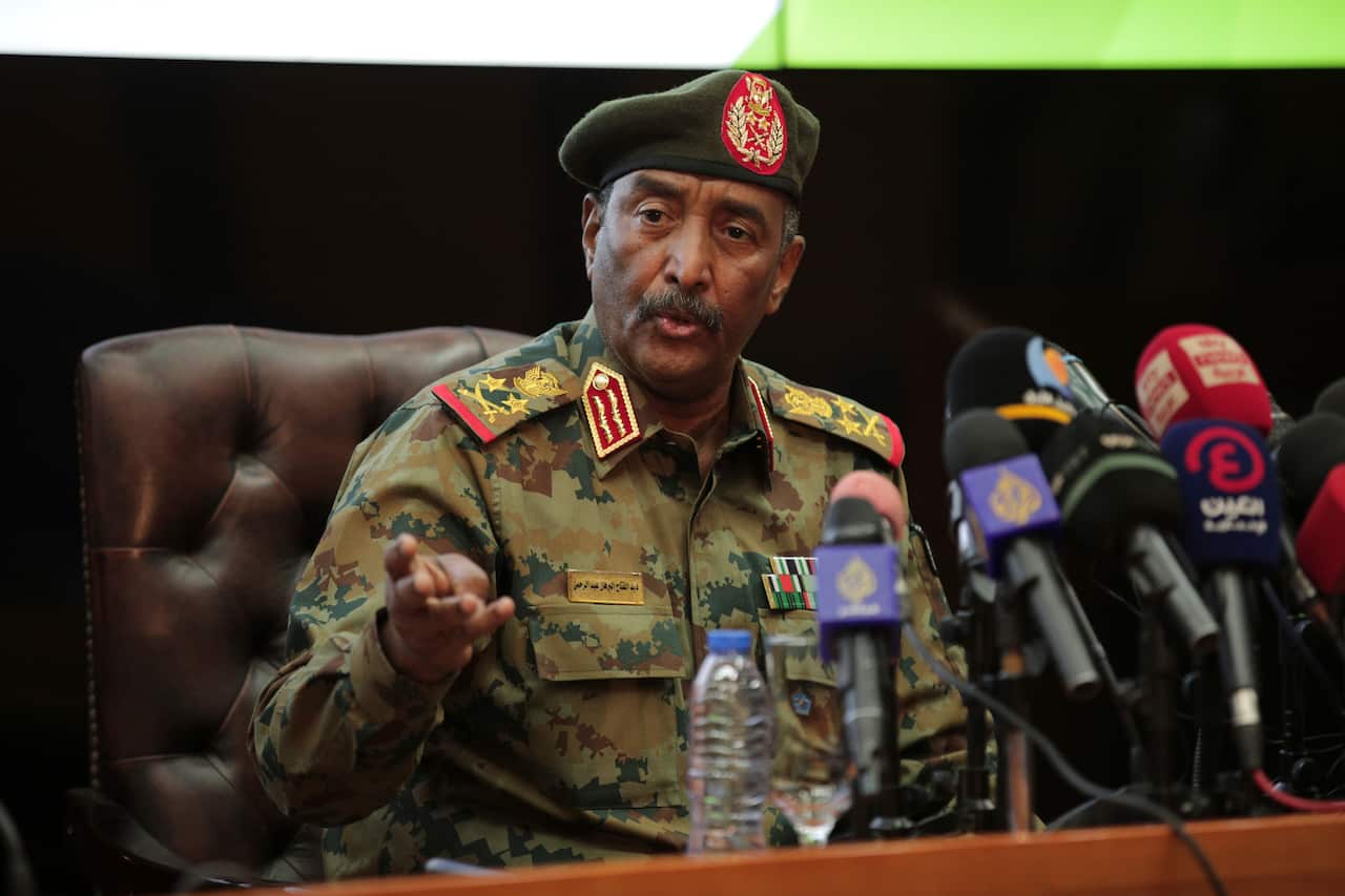 Sudan's head of the military, General Abdel-Fattah Burhan in October 2021.