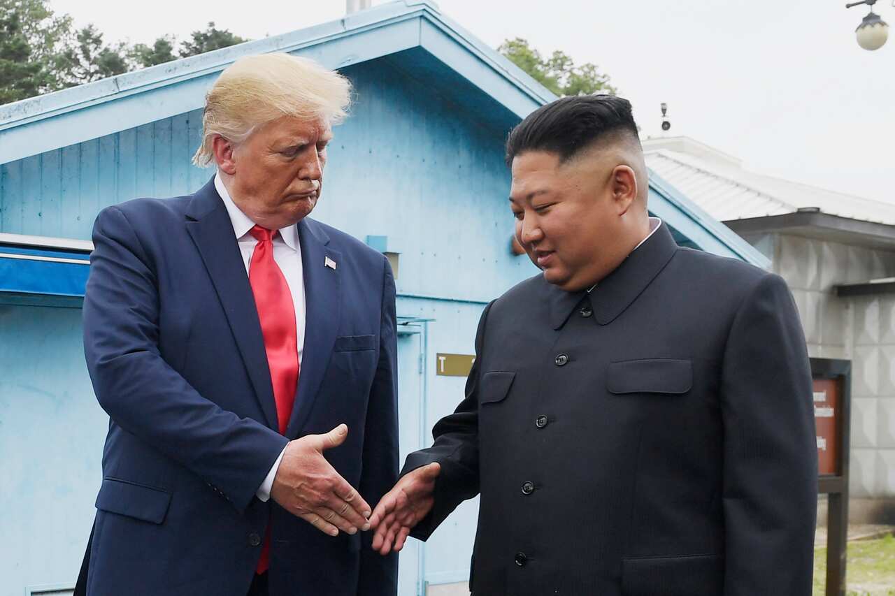 North Korean leader Kim Jong Un and former US President Donald Trump 