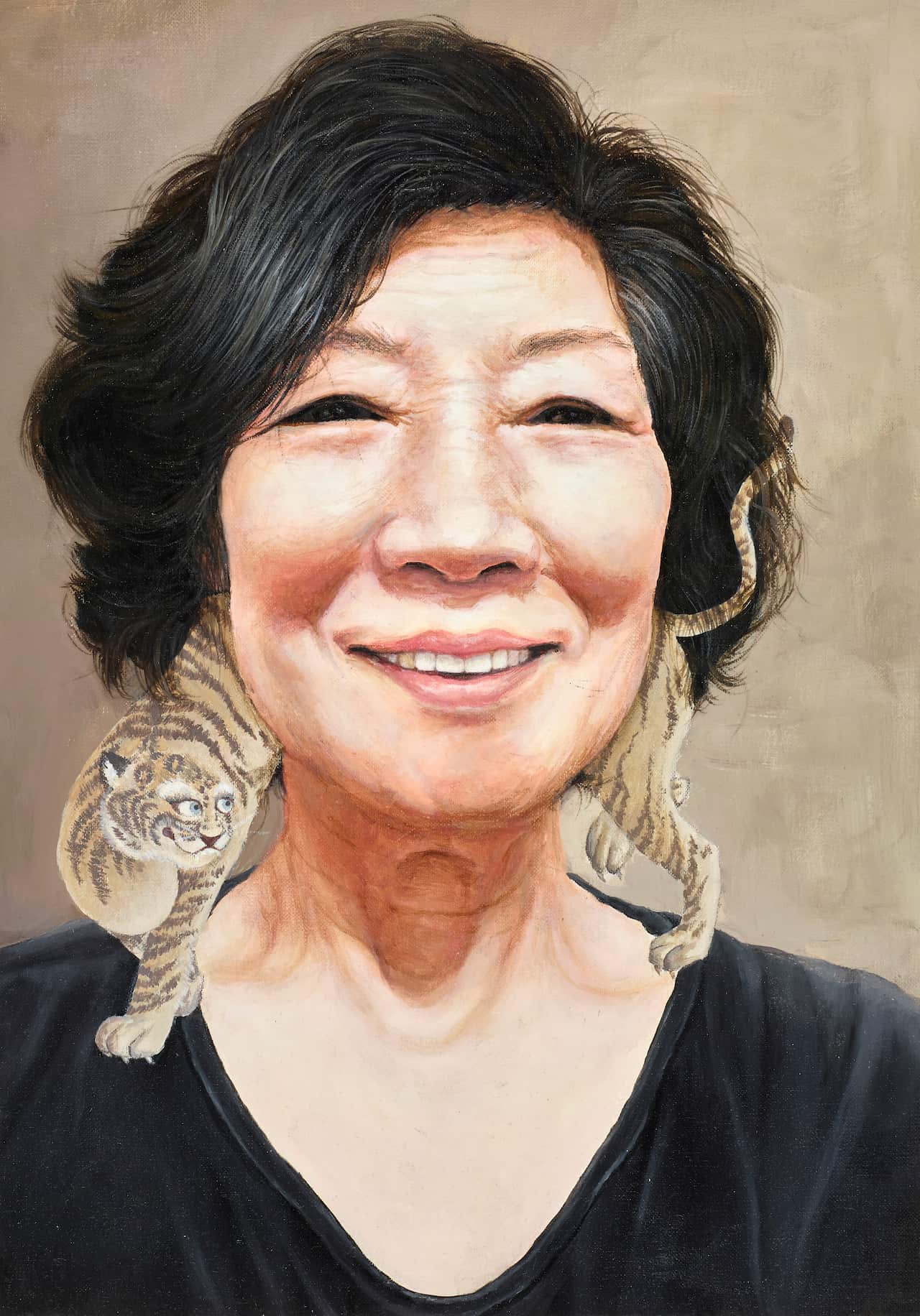 Hanna Park's portrait of her grandmother who lives in South Korea.