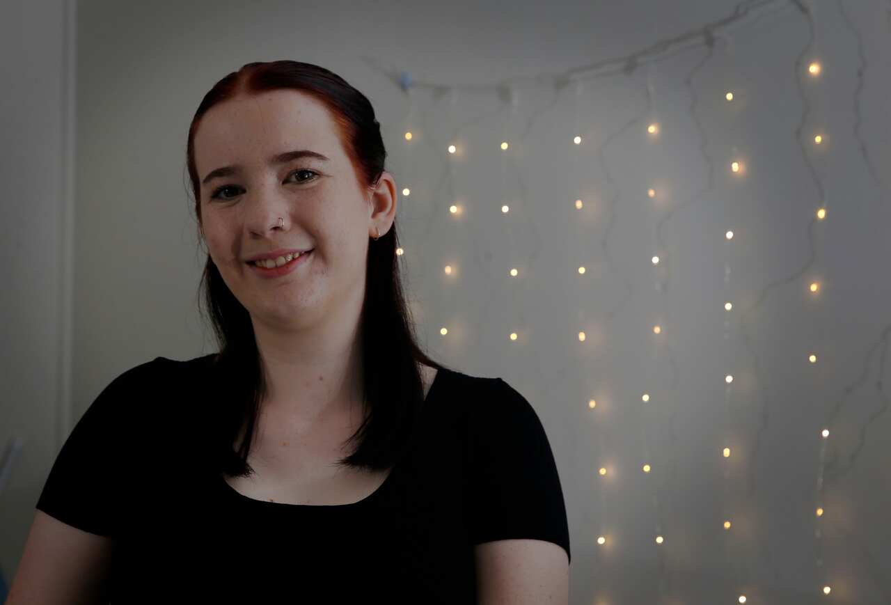 19 year old Minnie Knight poses for a photograph, in Charlestown NSW, Friday, February 11, 2022. (AAP Image/Darren Pateman) NO ARCHIVING