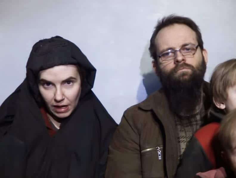 Canadian Joshua Boyle and American Caitlan Coleman with two young boys