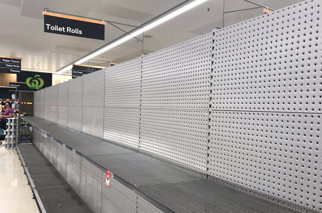 Many supermarket shelves in the region are empty as residents prepare for Cyclone Veronica