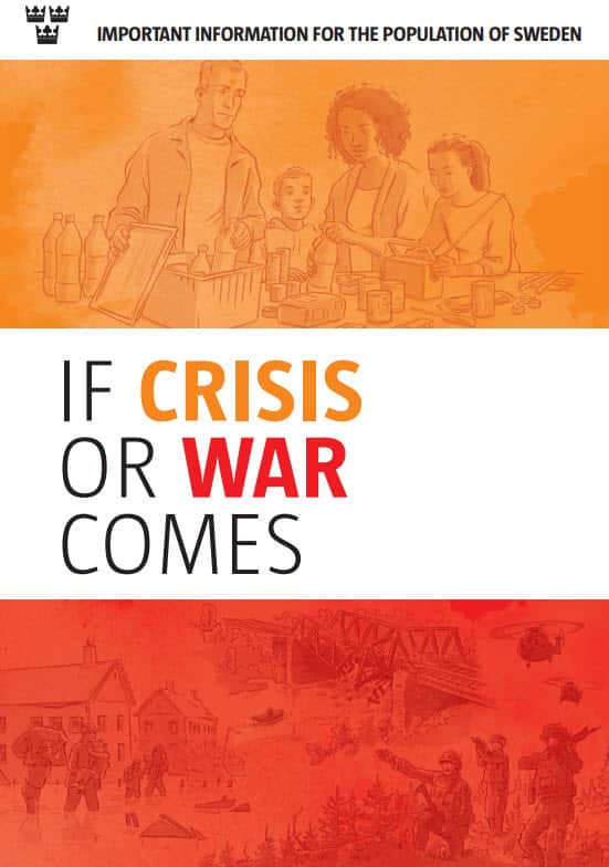 Brochure for the population of Sweden.