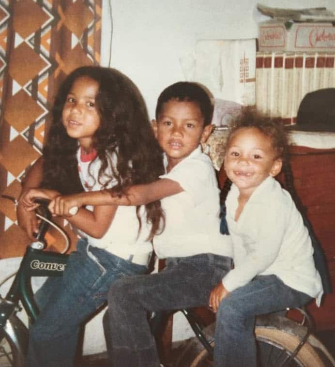 Janice Petersen with her cousins, on holiday in Cape Town, age 6.