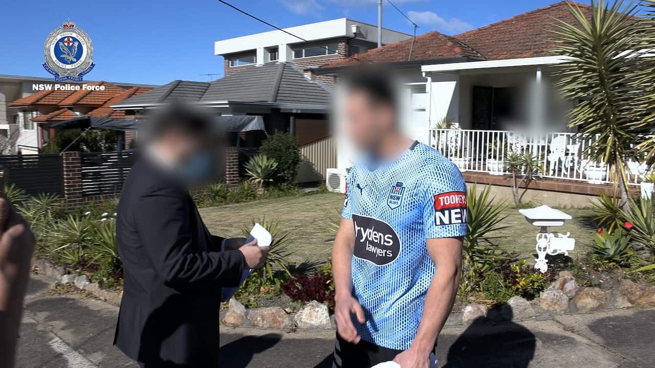 Jon-Bernard Kairouz has been issued with a penalty infringement notice for appearing at a Sydney anti-lockdown protest.