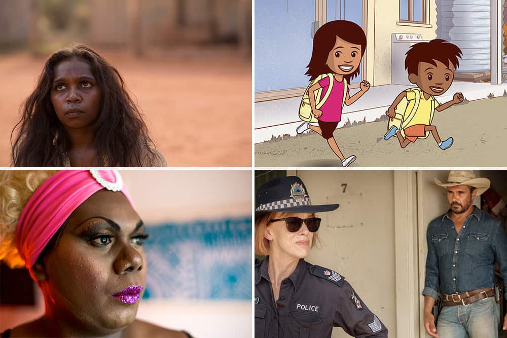 Clockwise: Sweet Country, Little J & Big Cuz, Mystery Road, Black Divaz. 