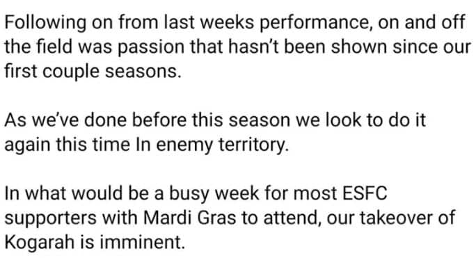 A screenshot of the now-deleted RBB Facebook post