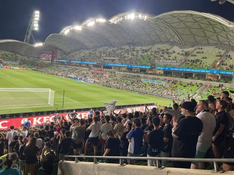 The northern terrace at AAMII Park on Tuesday night