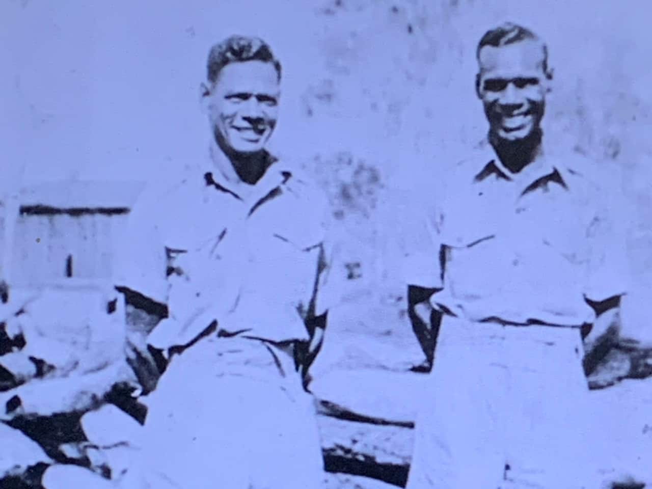 Mr Fejo's grandfather (R) and grandfather’s brother (L) had both been enlisted service men during the bombing