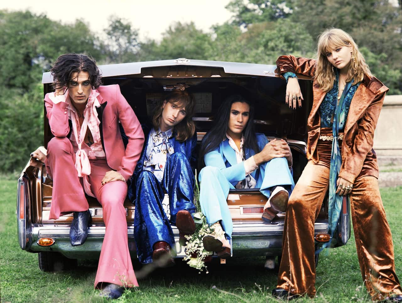 The Italian rock band Maneskin