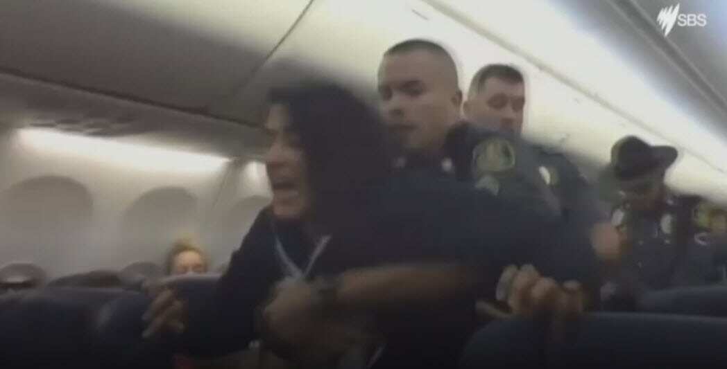 Footage of woman forcibly removed from South West flight.