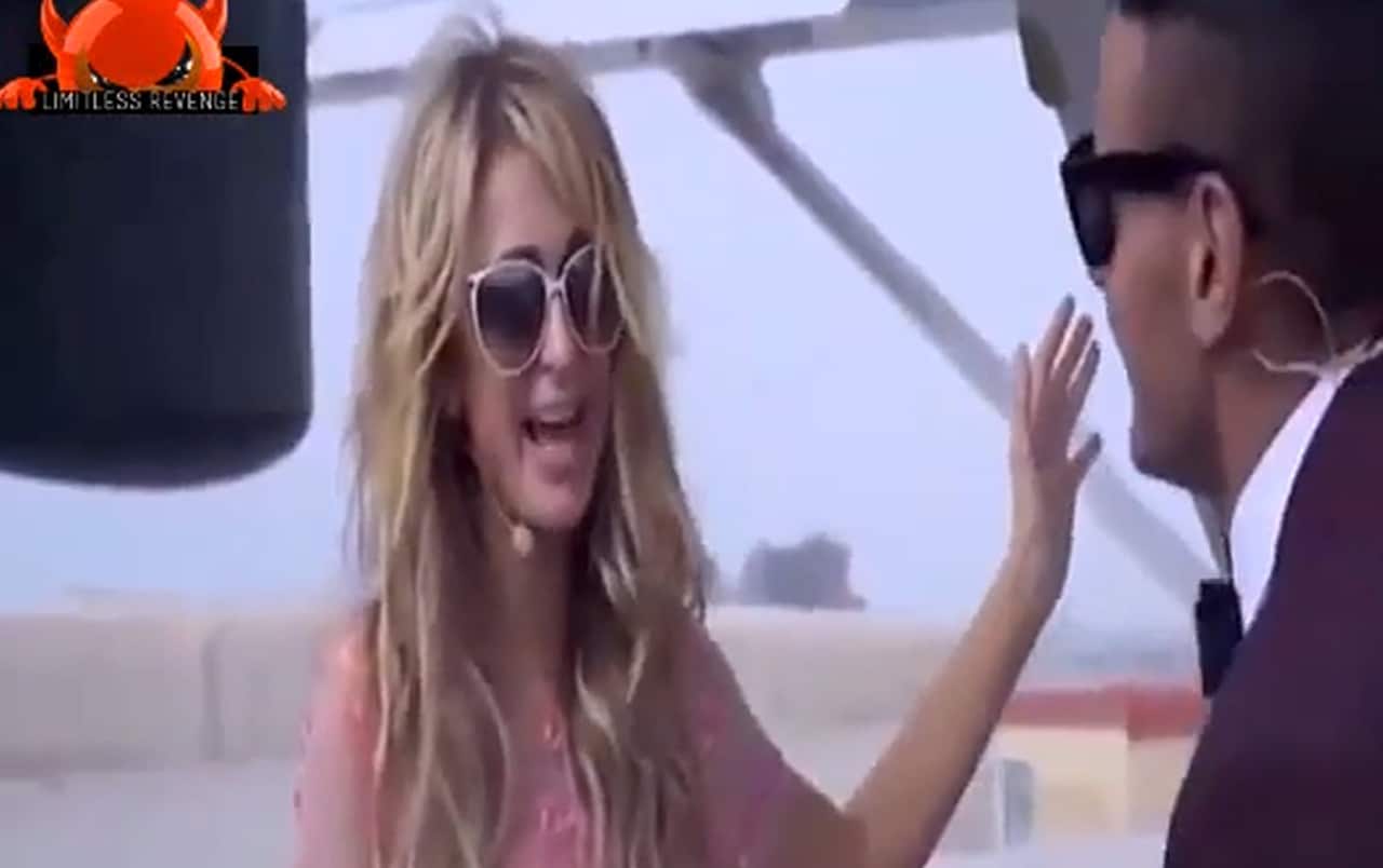 Paris Hilton after the flight (Ramez in Control).