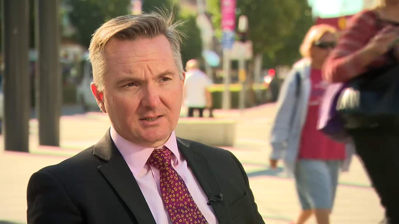 Chris Bowen talks to SBS News on Tuesday.