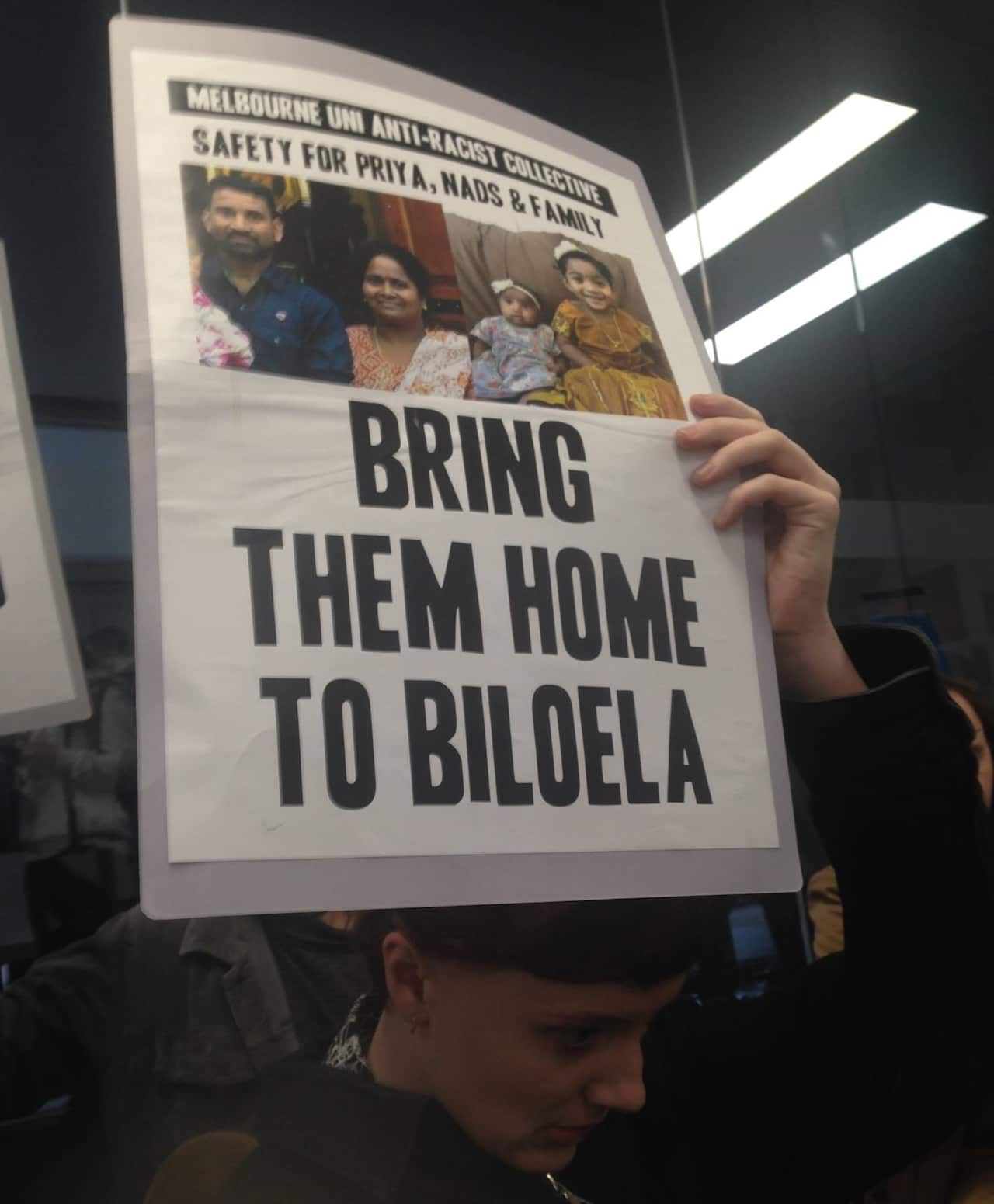 One of the protesters.