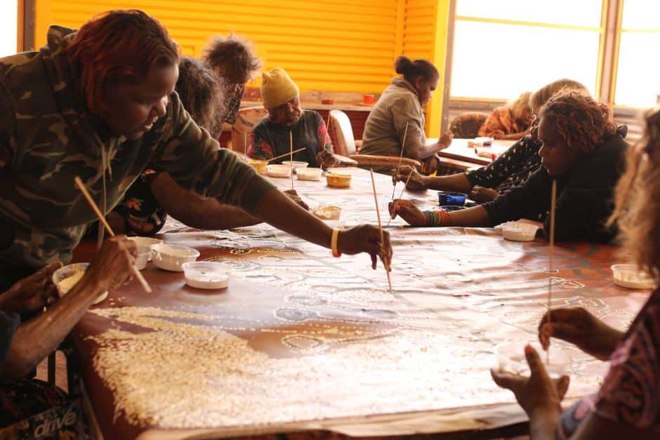 APY artists paint their grief for the victims of the Christchurch massacre