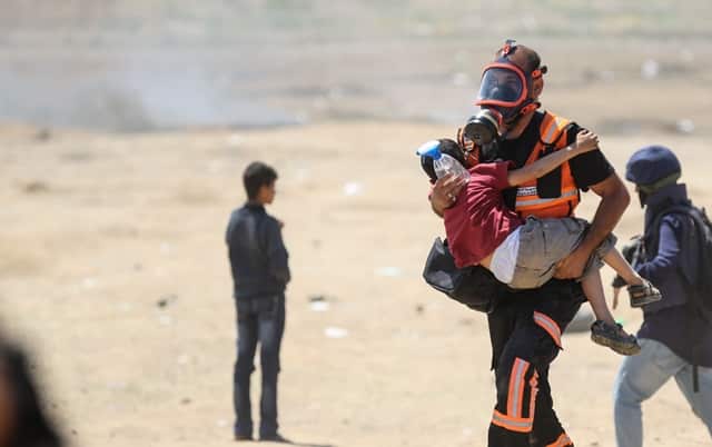 Palestinian protestors