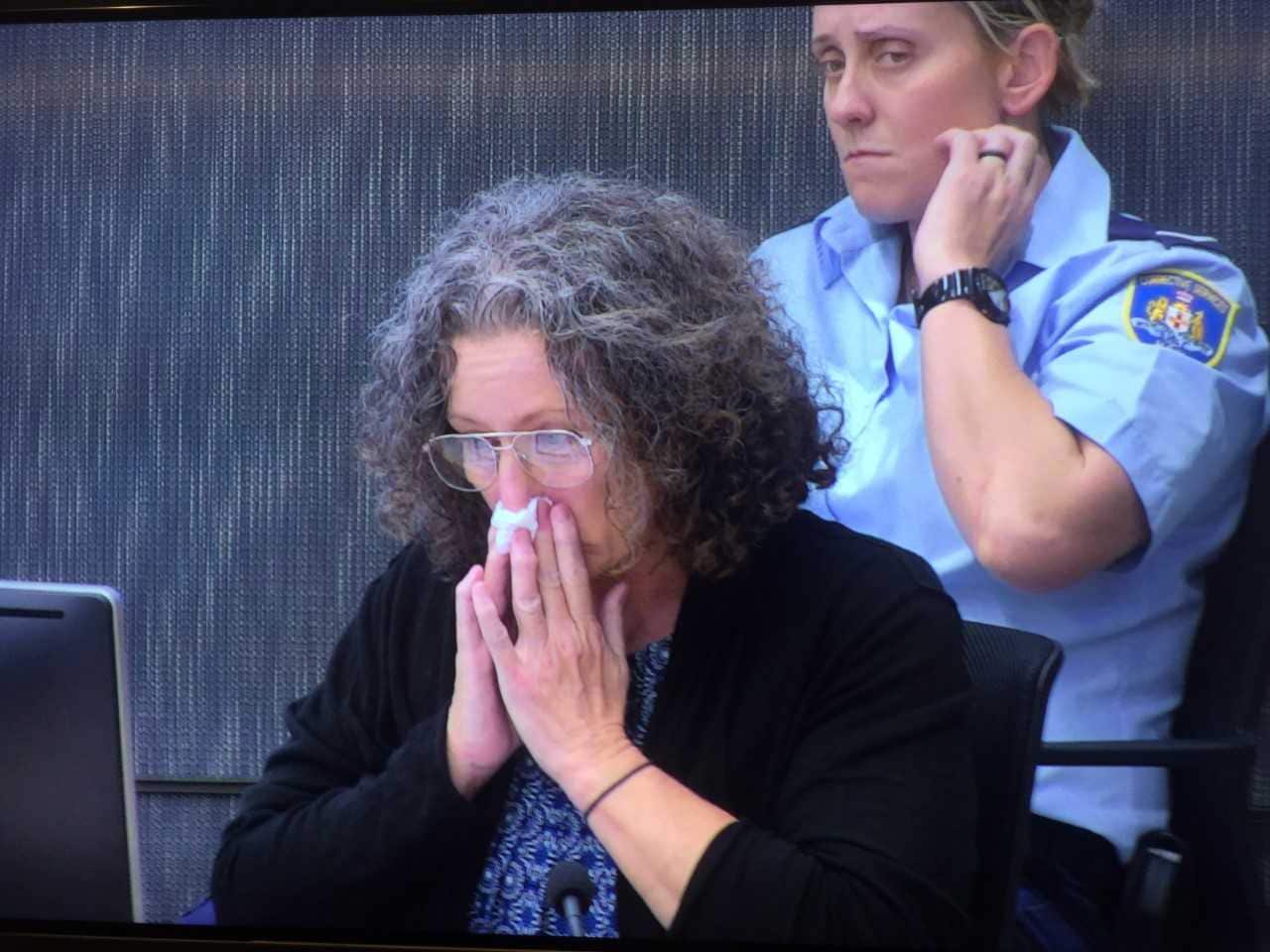 Kathleen Folbigg became emotional during the hearing.
