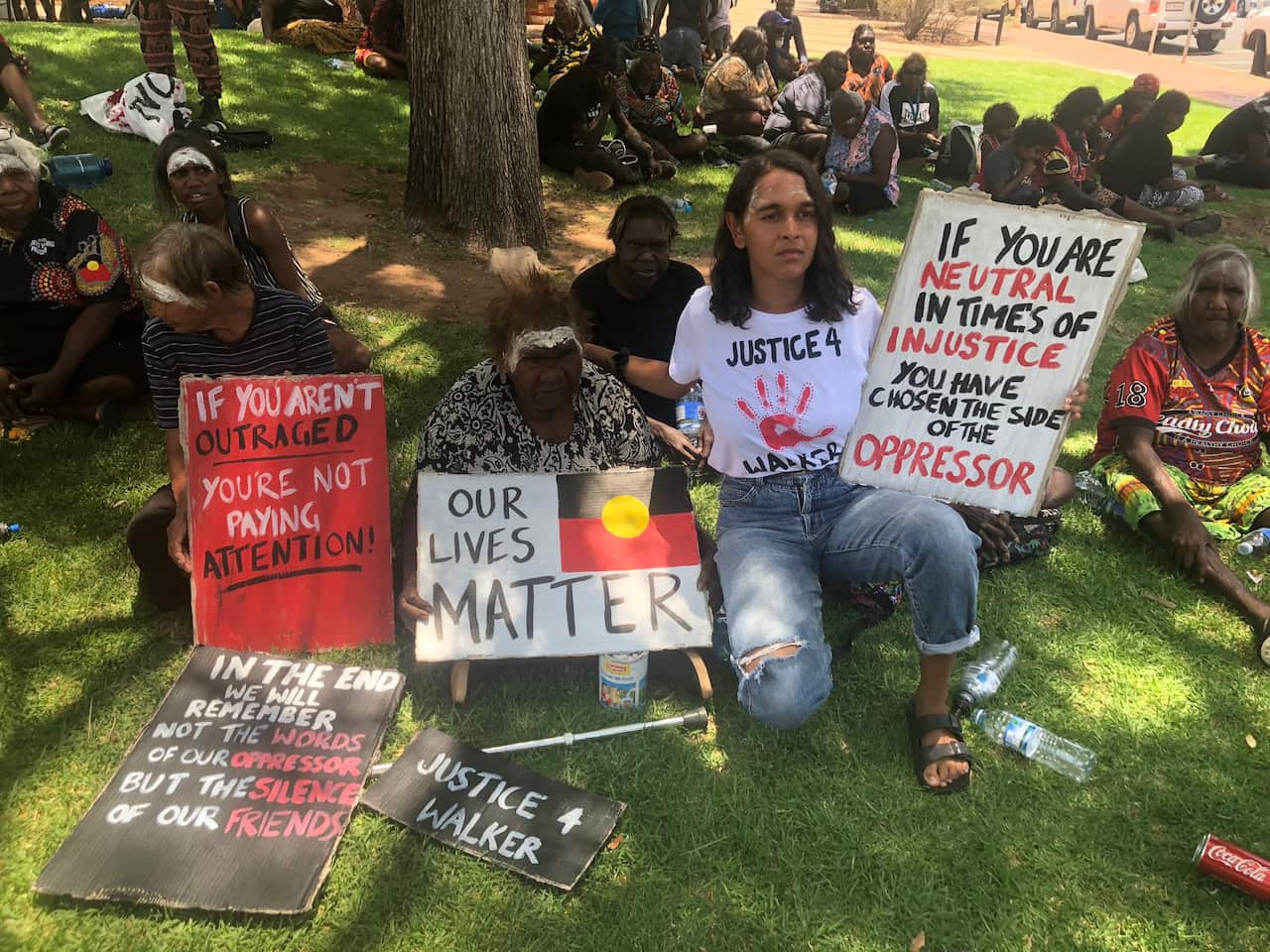 Yuendumu community members travelled nearly five hours to be outside the Alice Springs Local Court last week.