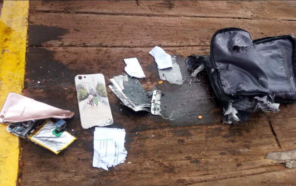 Debris from the Lion Air plane crash, 2018.