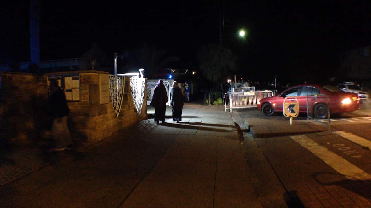Women make their way to a special prayer space reserved for muslim women in Lakemba Mosque in Sydney. (SBS)