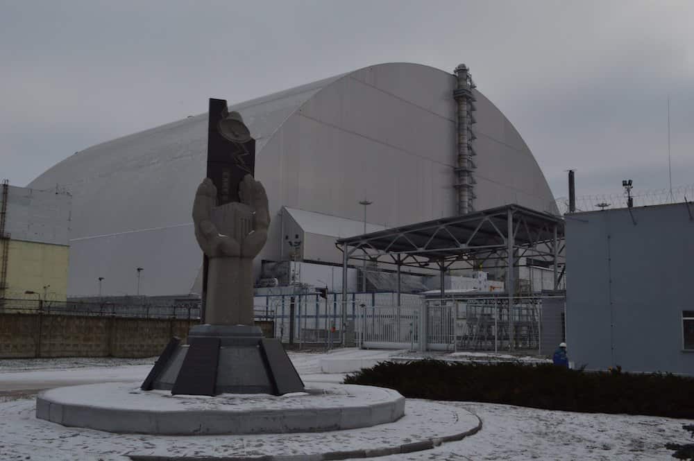 The Sarcophagus, built to house the Chernobyl nuclear power plant
