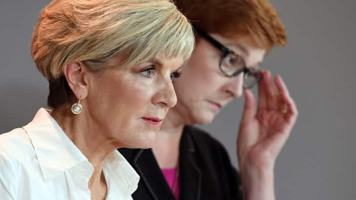Foreign Minister Marise Payne (right) has called for his immediate release and safe return to Australia, 