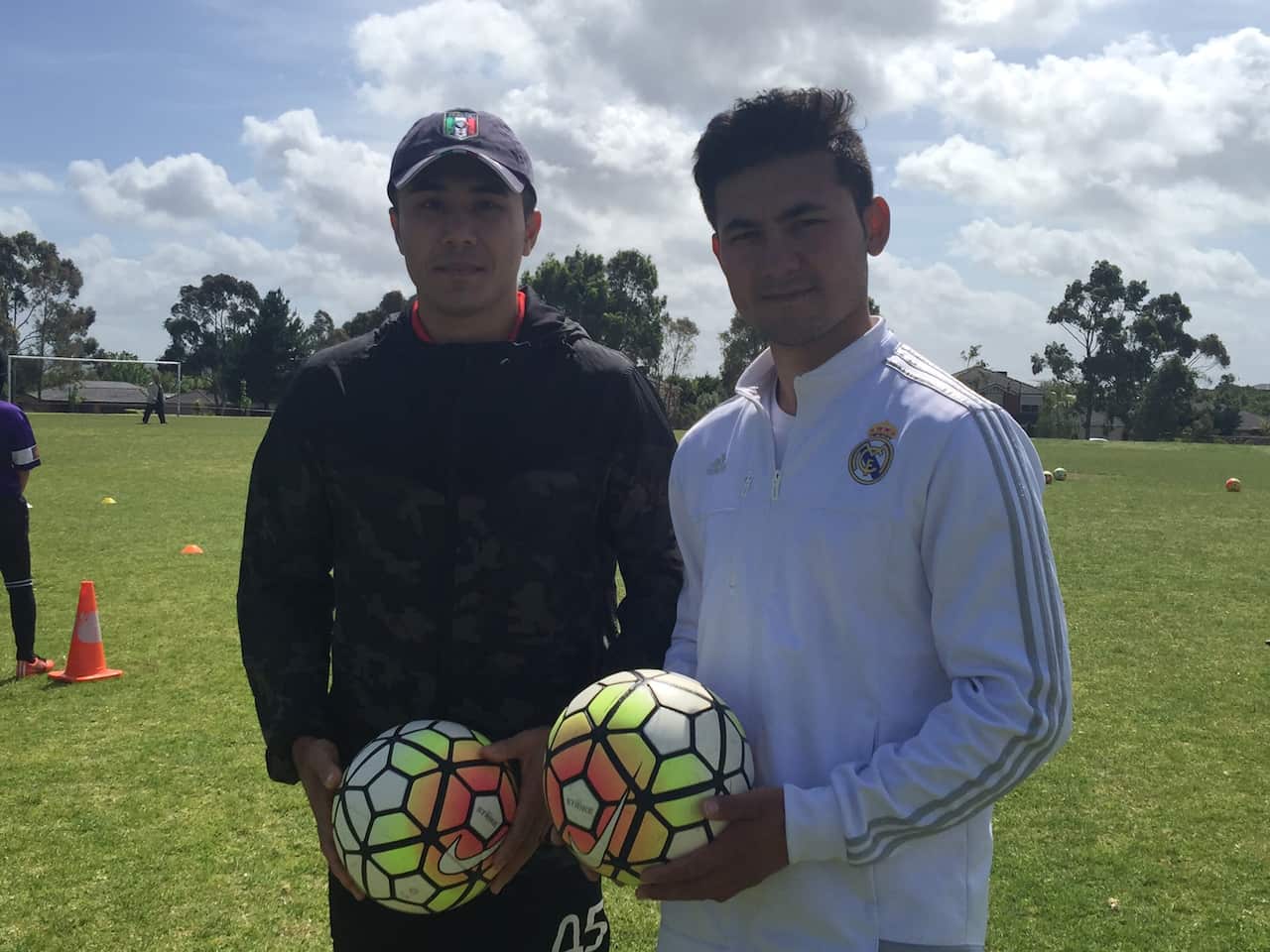 Coaches Ali Reza Haidari and Shukrullah Hazara 