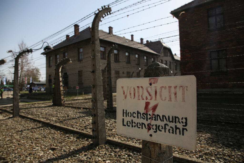 The former Nazi-German Auschwitz I concentration and extermination camp at Oswiecim, Poland on April 12, 2018. 