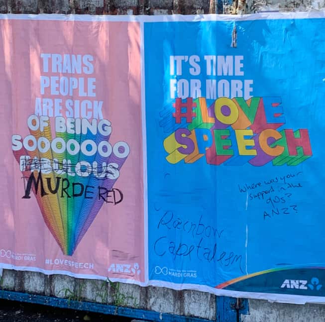 Posters in Newtown this week.