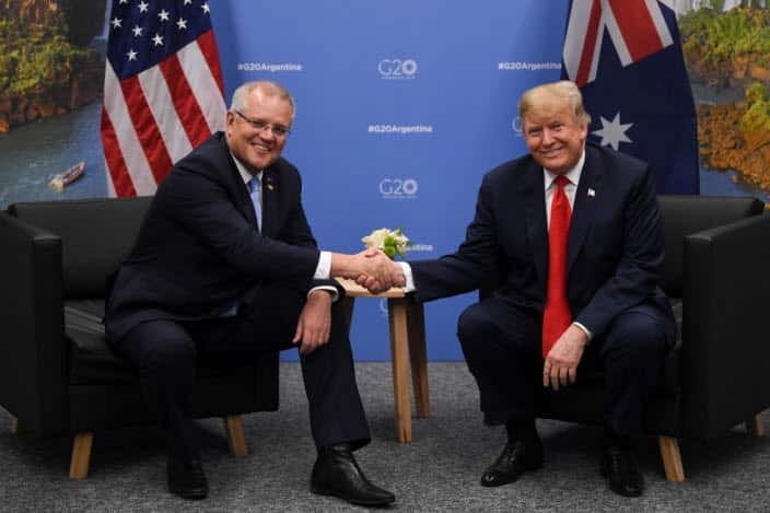 Scott Morrison and Donald Trump 