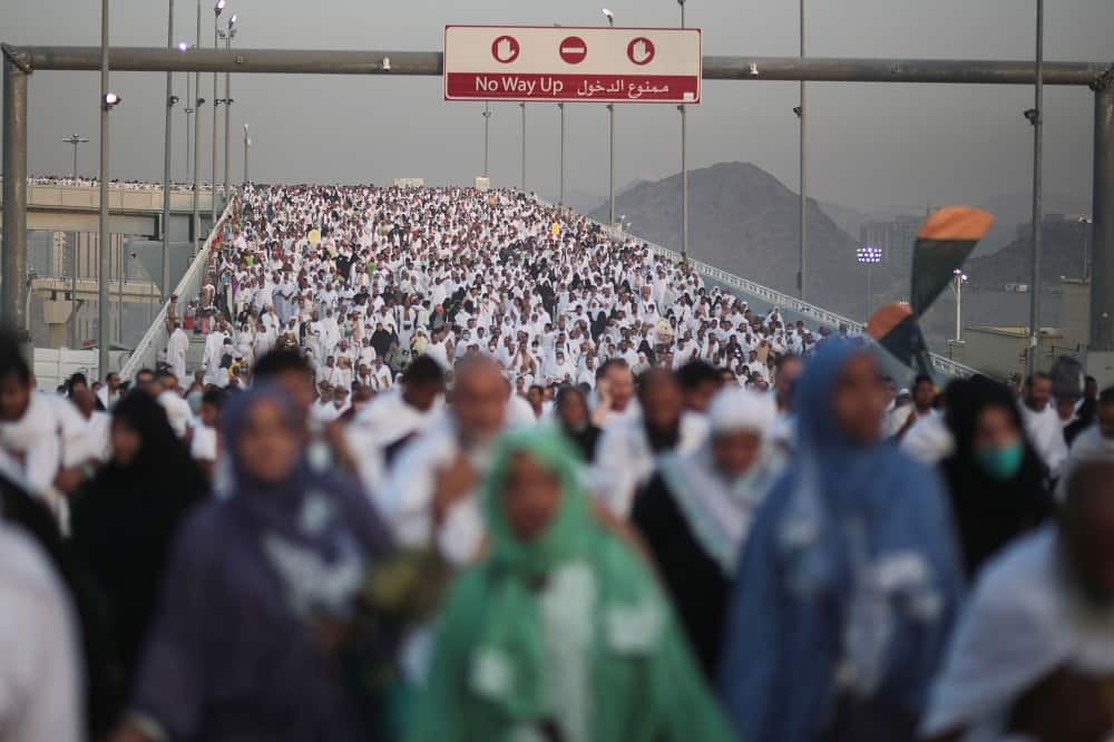 Hundreds of thousands of Muslim pilgrims walk to perform the Hajj