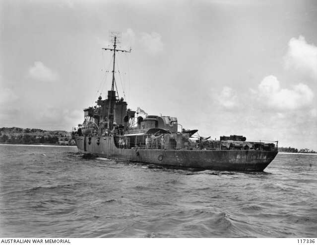 HMAS Diamantina in Nauru to accept Japanese surrender.