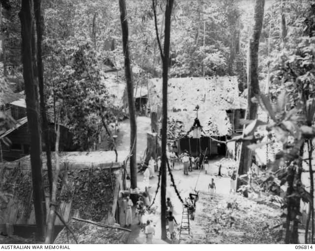 Ramale civilian prisoner-of-war camp in New Guinea in 1945.
