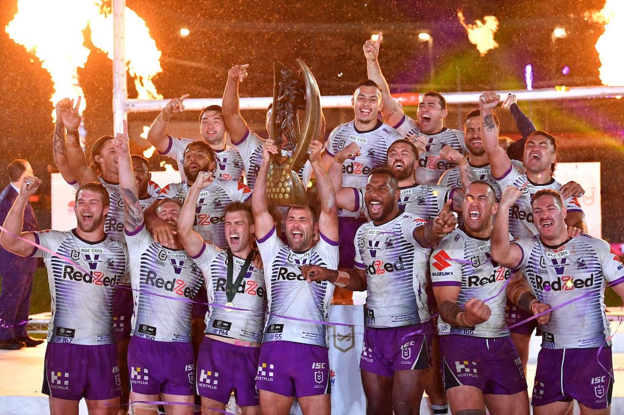 Melbourne Storm hold on to defeat Panthers in dramatic NRL grand final