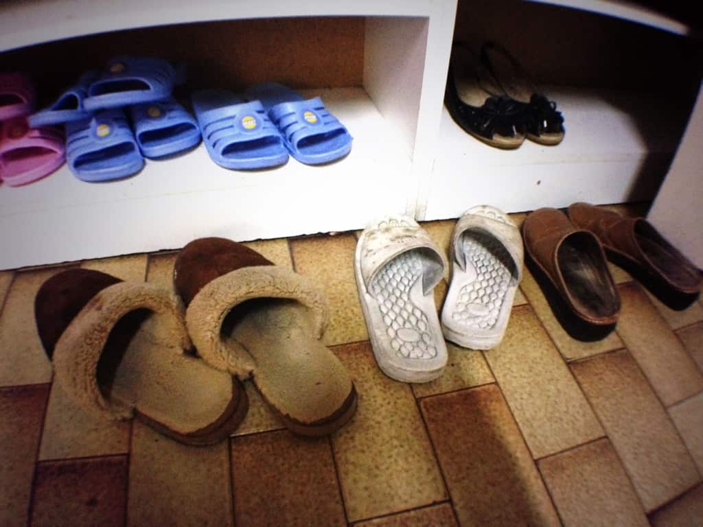 People leave shoes at the door as a sign of reverence and respect. (SBS)