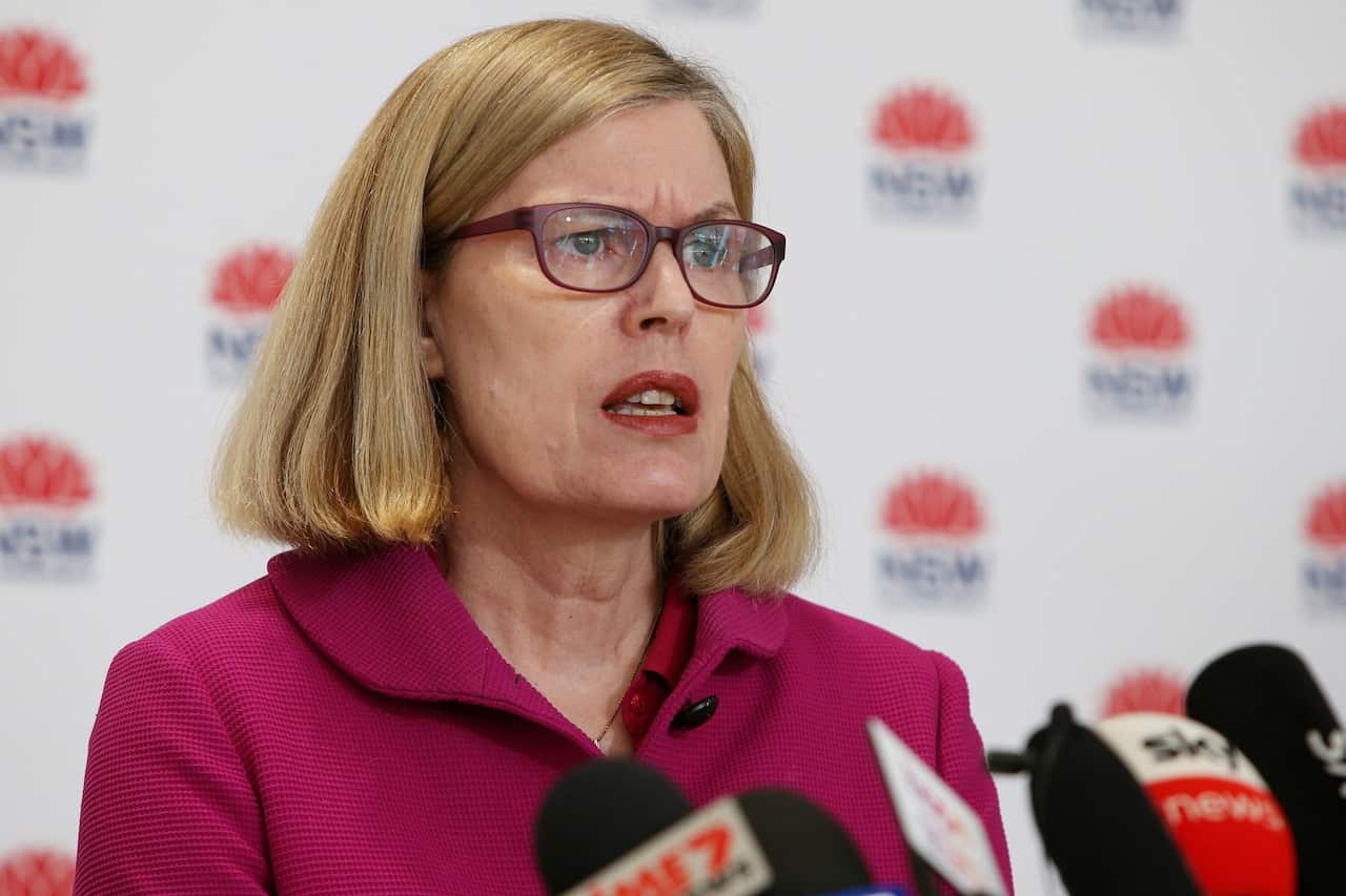 NSW Chief Health Officer Dr Kerry Chant speaks to the media during a COVID-19 update and press conference in Sydney, Wednesday, July 28, 2021. (AAP Image/Pool, Lisa Maree Williams) NO ARCHIVING
