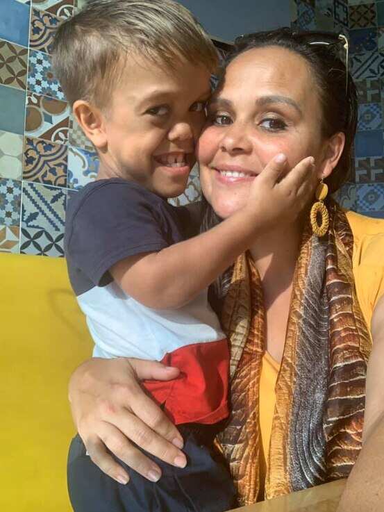 Yarraka Bayles, with son Quaden