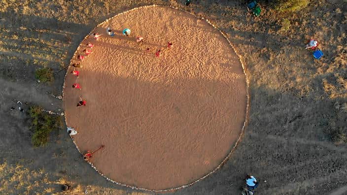 A ceremonial site was set up by the W&J Traditional Owners Council  on the mine site.