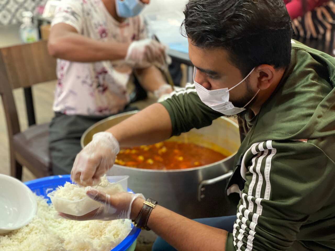 The volunteers have been working everyday for the past four weeks. 