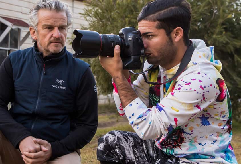 Local Simon Scott has been teaching photography to Yazidi student Salwan Qasm Muhi.