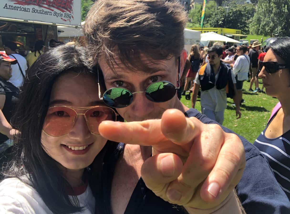 The couple during happier times.