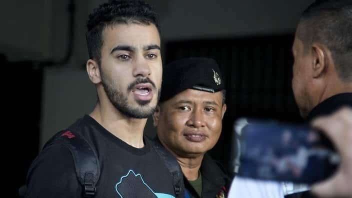 Hakeem Al-Araibi in Thai police custody.