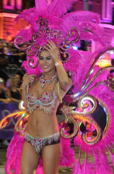 A participant prepares for the annual Gay and Lesbian Mardi Gras parade in Sydney.