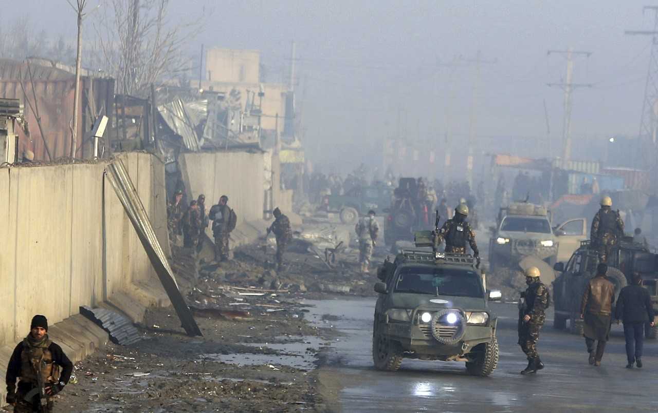 The aftermath of a recent Taliban attack in Kabul.