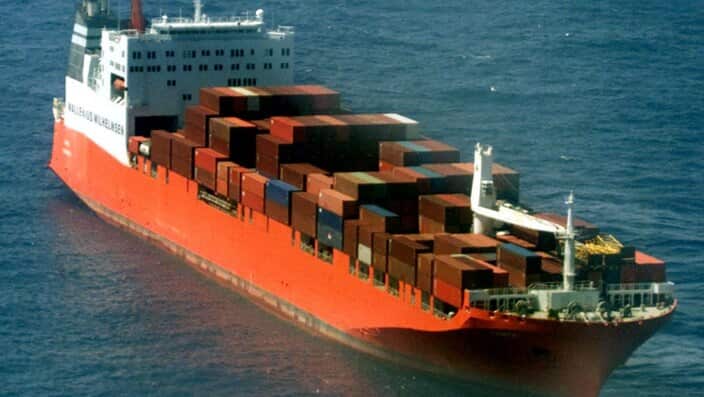 The Norwegian ship "Tampa" is positioned off Christmas Island, Australia.